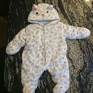 Plush newborn snowsuit